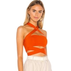 Superdown Tie Halter Top